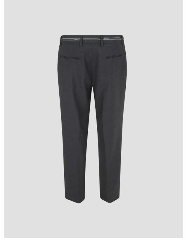 구찌 [해외직구] 26SS 구찌 스트레이트 팬츠 855095ZAS68 1076 DRK GREY GREEN MC 착용컷