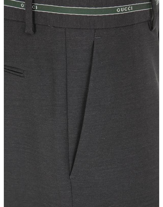 구찌 [해외직구] 26SS 구찌 스트레이트 팬츠 855095ZAS68 1076 DRK GREY GREEN MC 착용컷