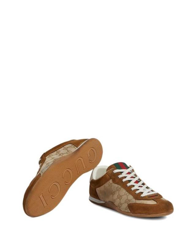 구찌 [해외직구] 26SS 구찌 쉬프트 스니커즈 857018AAF1X2750 BROWN 착용컷