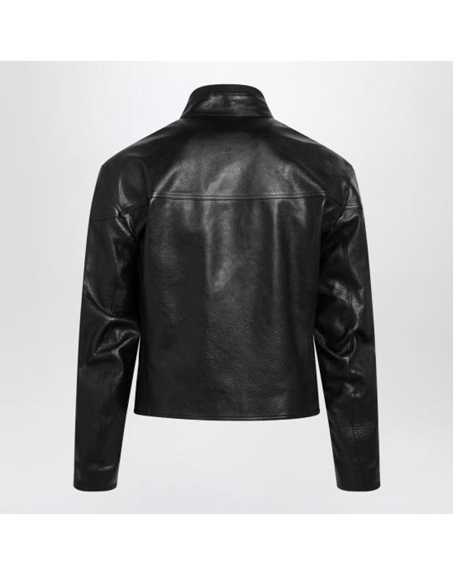 구찌 [해외직구] 26FW 구찌 웹 디테일 레더 바이커 자켓 874158XNBDW Black 착용컷