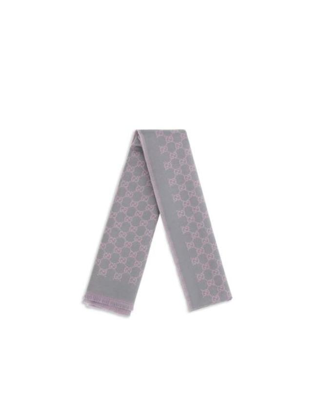구찌 [해외직구] 26FW 구찌 머플러 스카프 GUA005IW3GAMQ1372BB GRAY 착용컷
