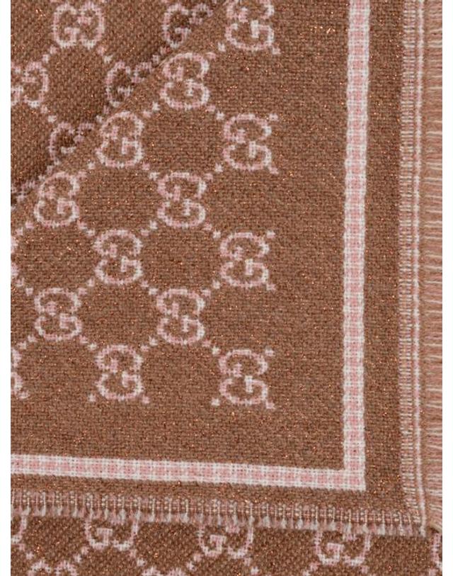 구찌 [해외직구] 26FW 구찌 GG 울 스카프 839035 3GAMQ2572 BROWN PINK 착용컷