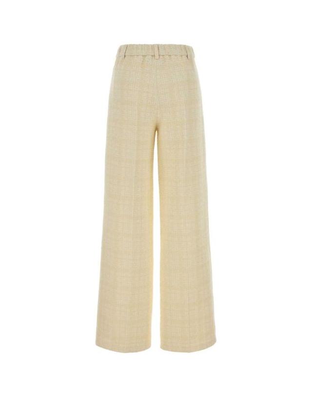 구찌 [해외직구] 26SS 구찌 체크 코튼 트위드 팬츠 856087ZAUB69777 BEIGE WHITE 착용컷
