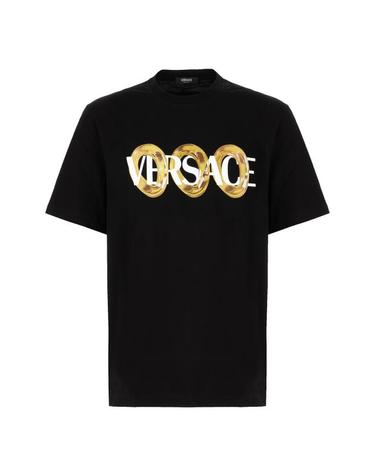 [해외직구] 25SS 베르사체 반팔 티셔츠 10133021A13401 2B510 Black Print