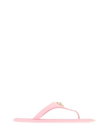 [해외직구] 26SS 베르사체 알리아 러버 플랫 샌들 10162481A10983 1PS1V PINK GOLD