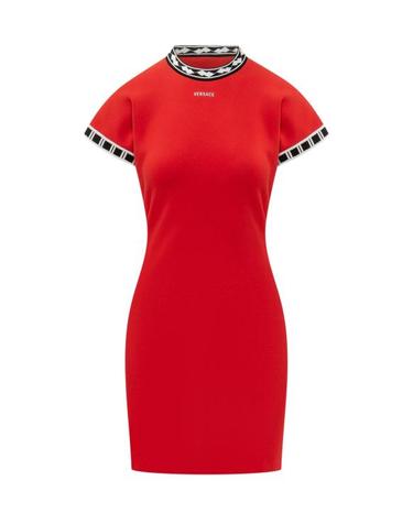 [해외직구] 26FW 베르사체 미디 원피스 10257671A18356 1RC90 SCARLET
