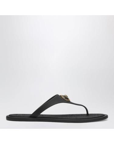 [해외직구] 26FW 베르사체 알리아 러버 플랫 샌들 10162481A10983 Black