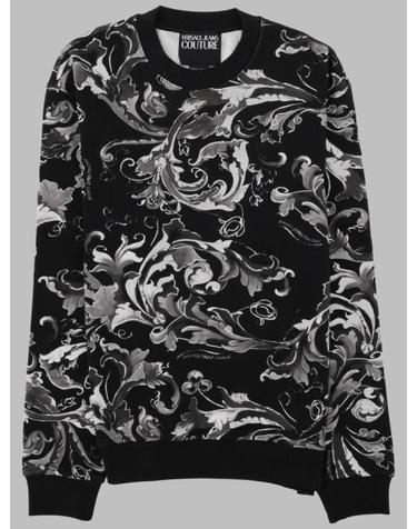 [해외직구] 26FW 베르사체 바로코 프린트 스웨트 셔츠 79GAI3R0 FS201899 BLACK