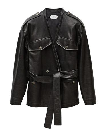 [해외직구] 26FW 베르사체 가죽 자켓 1A1888710263331B000 BLACK