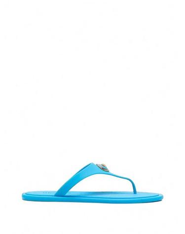 [해외직구] 26FW 베르사체 알리아 러버 플랫 샌들 10162481A10983 1UR5V TURCHESE ORO VERSACE