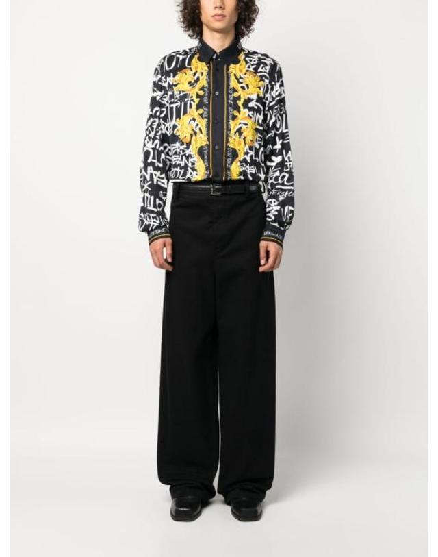 베르사체 [해외직구] 23FW 베르사체 셔츠 75GAL2RG NS316G89 BLACK GOLD 착용컷
