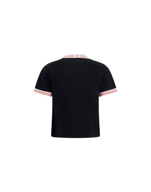베르사체 [해외직구] 26FW 베르사체 폴로 티셔츠 VE10259891A187121B000BB BLACK 착용컷