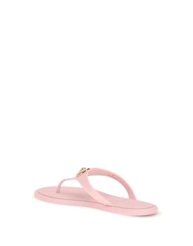 베르사체 [해외직구] 26SS 베르사체 알리아 러버 플랫 샌들 10162481A10983 1PS1V PINK 착용컷