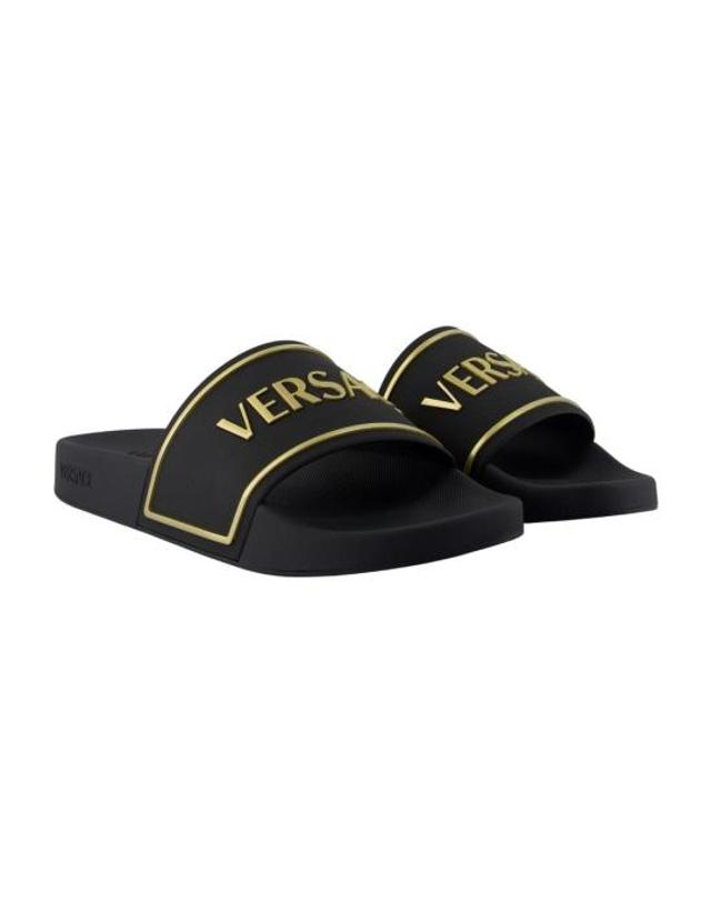 베르사체 [해외직구] 26SS 베르사체 뮬 슬리퍼 CONFIG VERS25005 BLACK 착용컷