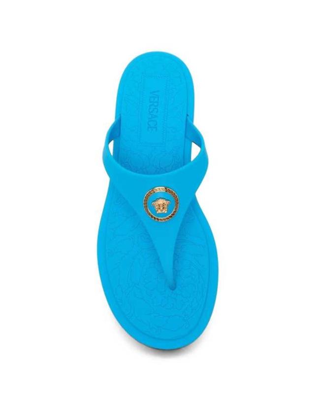 베르사체 [해외직구] 26FW 베르사체 알리아 러버 플랫 샌들 10162481A10983 1UR5V TURCHESE ORO VERSACE 착용컷