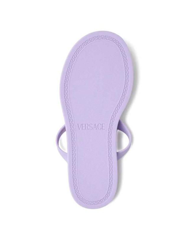 베르사체 [해외직구] 26FW 베르사체 알리아 러버 플랫 샌들 10162481A10983 1LI5V DUSTY LAVANDER ORO VERSACE 착용컷