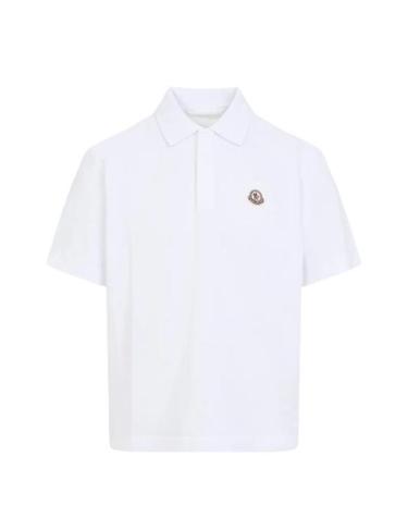 [해외직구] 26SS 몽클레어 로고 코튼 피케 폴로 셔츠 L10918A00024 89A16 00A WHITE