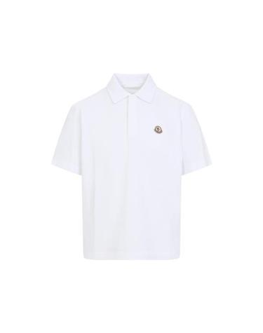 [해외직구] 26SS 몽클레어 로고 코튼 피케 폴로 셔츠 L10918A0002489A16 00A WHITE