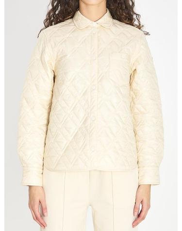 [해외직구] 26SS 몽클레어 다이아몬드 퀼팅 패딩 셔츠 자켓 L10932F00001788UY 052 WHITE