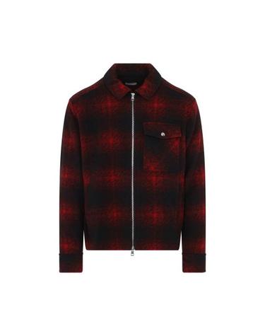 [해외직구] 26FW 몽클레어 체크 플란넬 집업 셔츠 자켓 L20912F0003589BKB F49 RED
