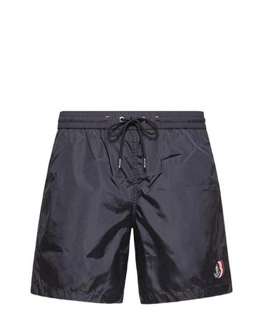 [해외직구] 26FW 몽클레어 나일론 로고 패치 스윔 팬츠 L20912C00005 5985M742 NAVY