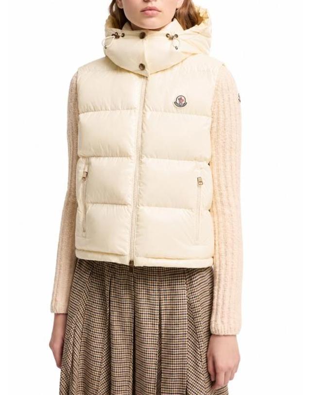 몽클레어 [해외직구] 26FW 몽클레어 패딩 조끼 L20931A00005597EU 10W LIGHT YELLOW 착용컷