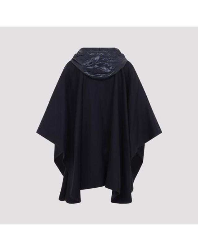 몽클레어 [해외직구] 26FW 몽클레어 패딩 울 혼방 후드 케이프 L20933G00019 599DP 778 NAVY 착용컷
