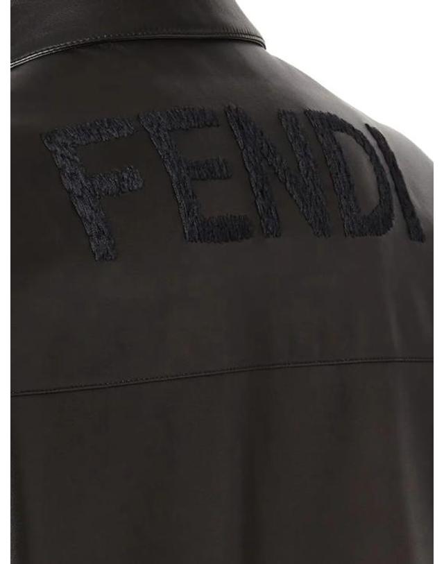 펜디 [해외직구] 26SS 펜디 레더 블루종 FPJ139 ATJZ F0GME BLACK 착용컷