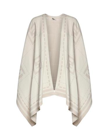 [해외직구] 26FW 펜디 울 판초 FXX033 B01NF0QD3 IVORY TAUPE