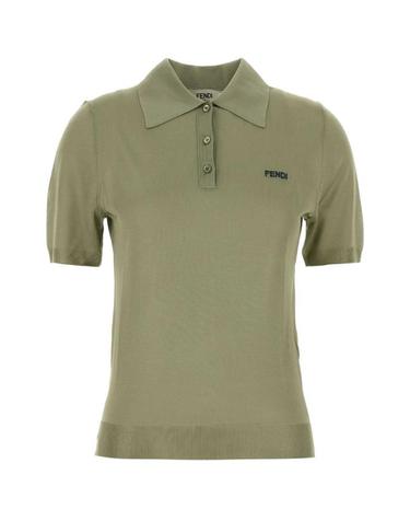 [해외직구] 26SS 펜디 샤이니 비스코스 폴로 셔츠 FZXE82AW4V F1UKL GREEN