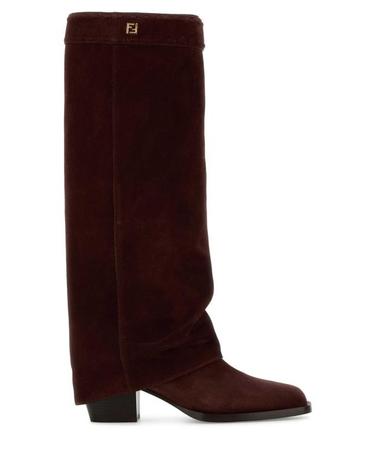[해외직구] 26SS 펜디 미네르바 스웨이드 하이힐 부츠 8W8566QK9 F1R5D BURGUNDY