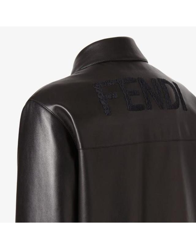 펜디 [해외직구] 26SS 펜디 레더 블루종 FPJ139ATJZ F0GME BLACK 착용컷
