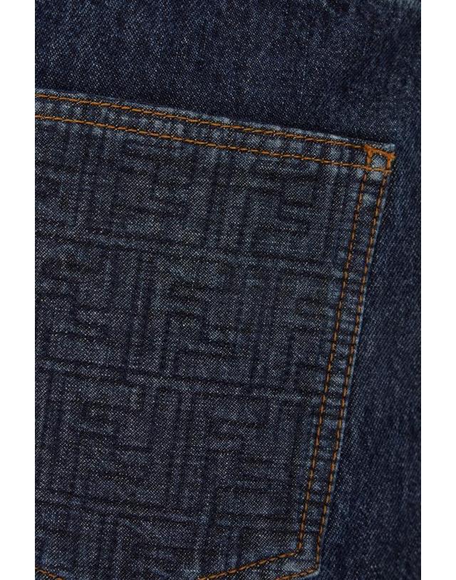 펜디 [해외직구] 26SS 펜디 다크 블루 데님 팬츠 FLP882AW82 F1UKI BLUEBERRY 착용컷