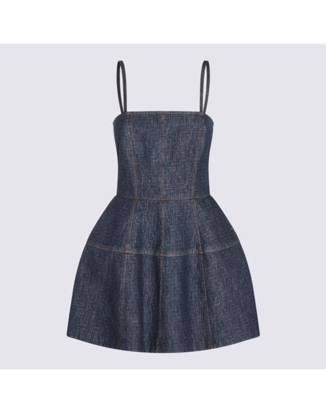 펜디 [해외직구] 26SS 펜디 데님 원피스 FLD568 AW82F1UKI BLUEBERRY 착용컷