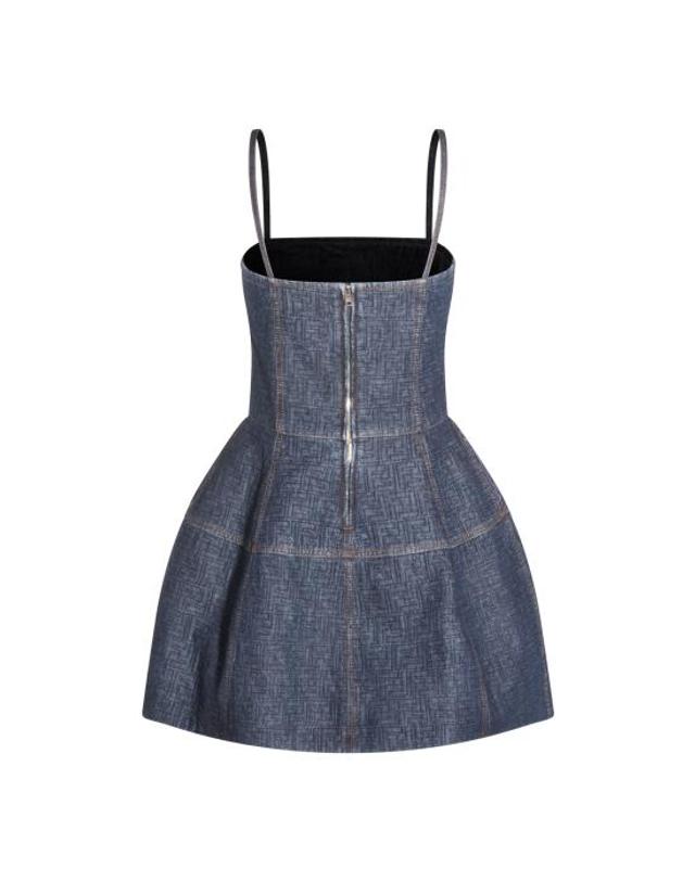 펜디 [해외직구] 26SS 펜디 데님 원피스 FLD568 AW82F1UKI BLUEBERRY 착용컷