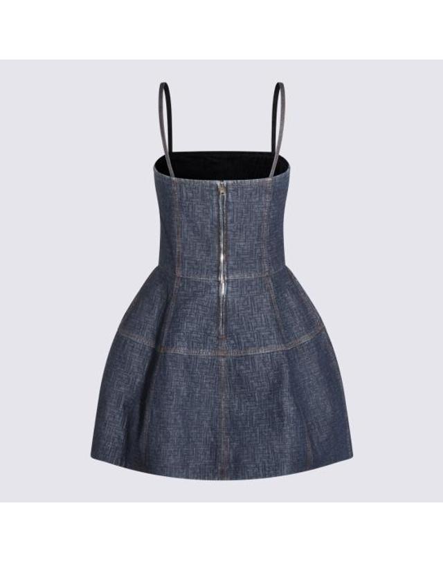 펜디 [해외직구] 26SS 펜디 데님 원피스 FLD568 AW82F1UKI BLUEBERRY 착용컷