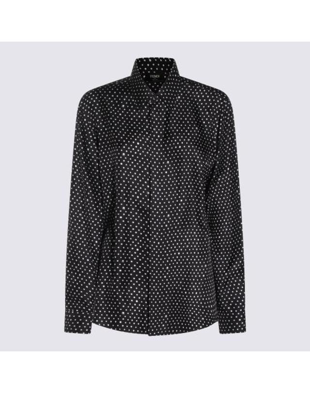 펜디 [해외직구] 26SS 펜디 긴팔 셔츠 FS0585 AVZ6F0QA1 BLACK WHITE 착용컷