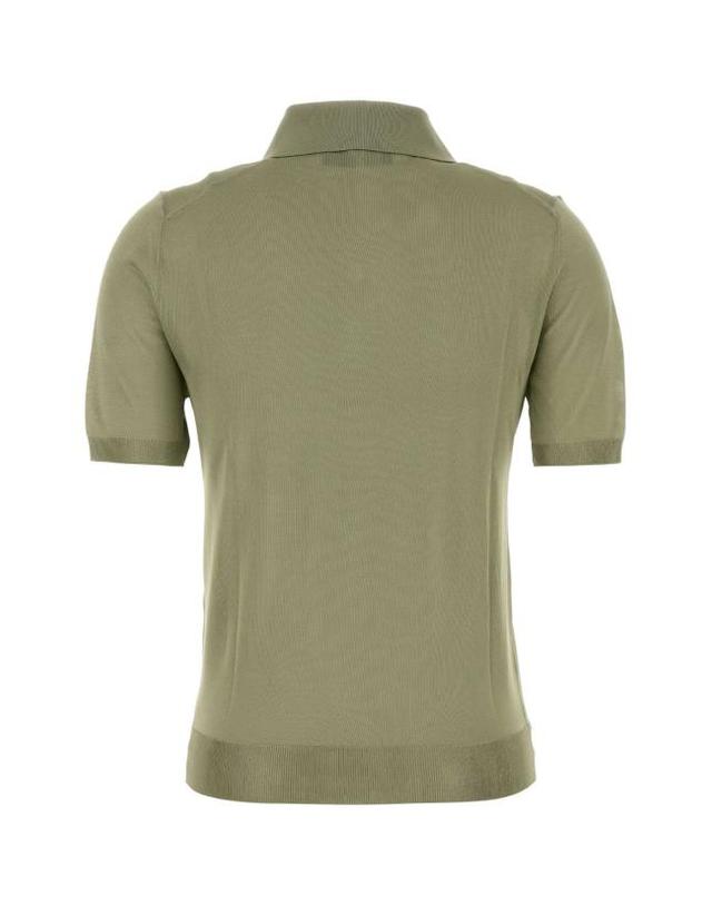펜디 [해외직구] 26SS 펜디 샤이니 비스코스 폴로 셔츠 FZXE82AW4V F1UKL GREEN 착용컷