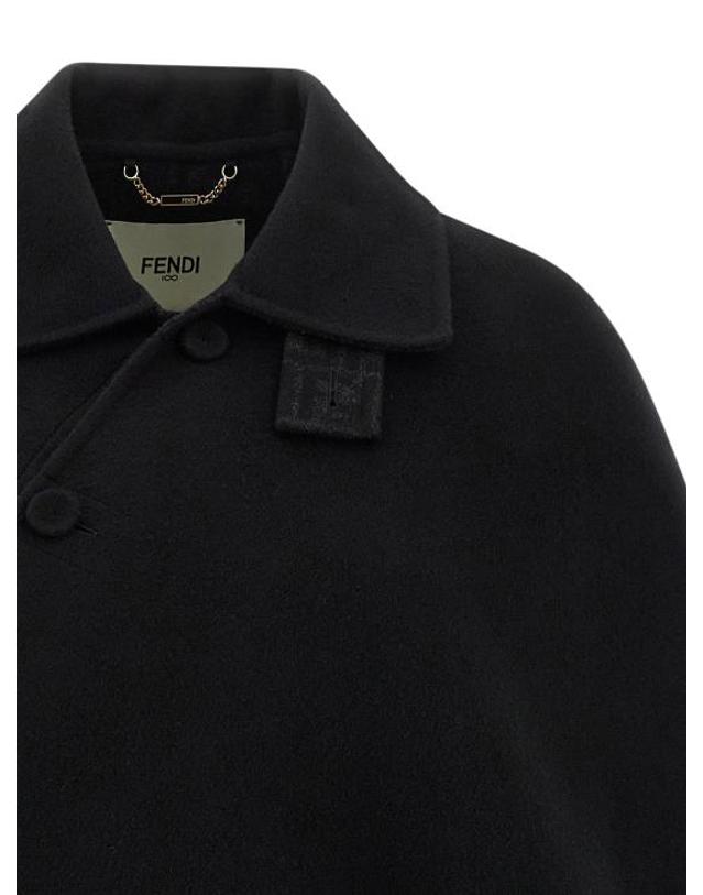 펜디 [해외직구] 펜디 케이프 LDFF6144A5HDF1FL8 BLACK 착용컷