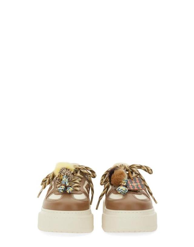 펜디 [해외직구] 25FW 펜디 매치 소프트 레더 로우탑 스니커즈 8E8721 AY9NF1TO6 BEIGE 착용컷