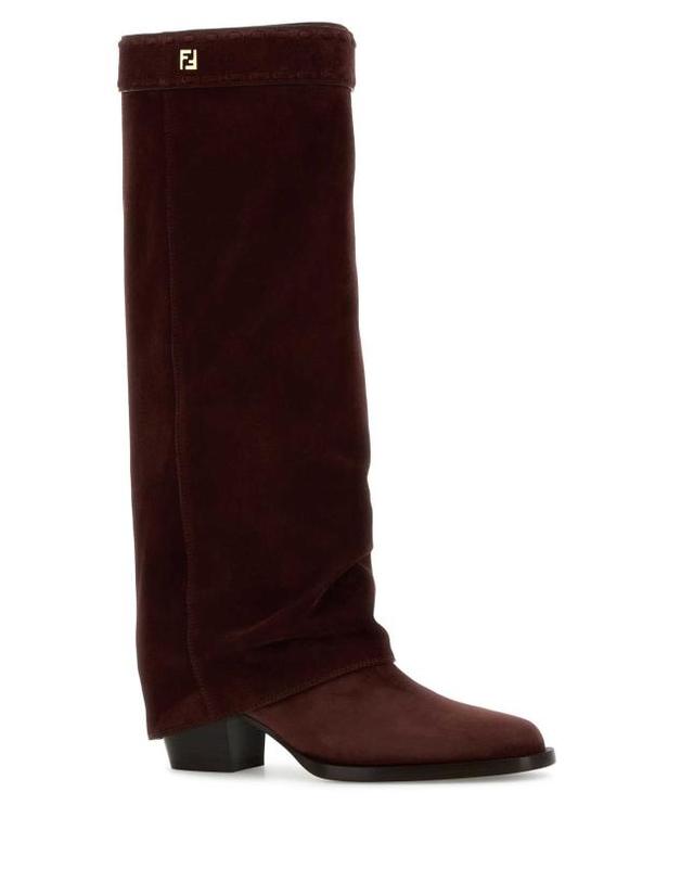펜디 [해외직구] 26SS 펜디 미네르바 스웨이드 하이힐 부츠 8W8566QK9 F1R5D BURGUNDY 착용컷
