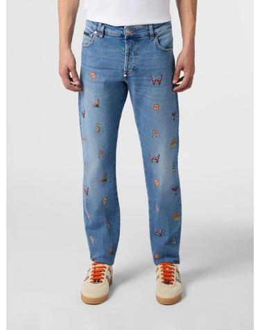 필립플레인 [해외직구] 26SS 필립 플레인 데님 팬츠 SAFCMDT4282PDE004N 07MY Denim