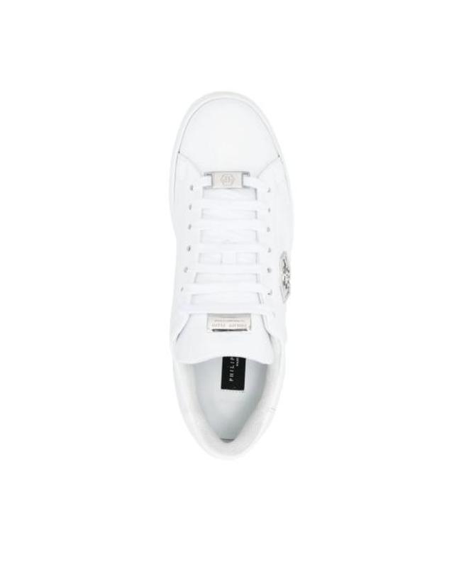 필립플레인 [해외직구] 26FW 필립 플레인 스니커즈 USC0379 PLE075N 0202 WHITE 착용컷