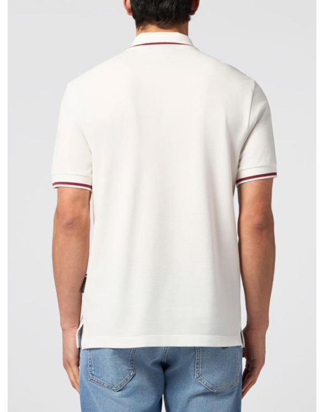 필립플레인 [해외직구] 26SS 필립 플레인 폴로 티셔츠 PAFCMTK9011PTE179N 01OF White 착용컷