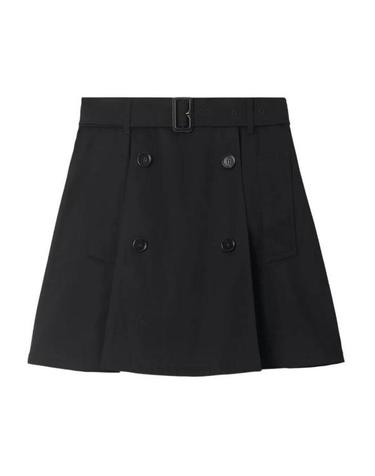 [해외직구] 25FW 버버리 개버딘 트렌치 미니 스커트 8117620 BLACK