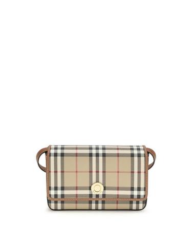 [해외직구] 26FW 버버리 햄프셔 체크 숄더백 8109803 A9534 BEIGE