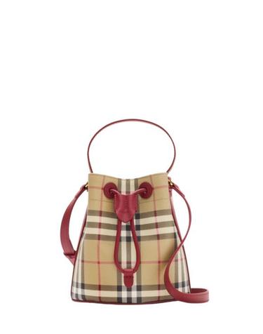 [해외직구] 26SS 버버리 미니 체크 버킷백 8116284 B9724 Beige
