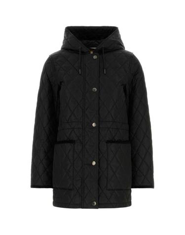 [해외직구] 26FW 버버리 브롬리 후드 퀼팅 자켓 8110531 C1900 BLACK SAND IP CHECK