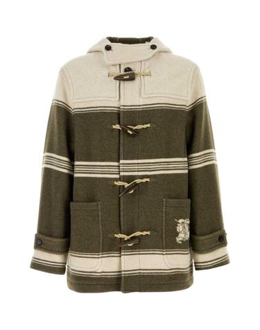 [해외직구] 26SS 버버리 쇼츠 울 블렌드 해러게이트 더플 코트 8118037 C4895 GREEN