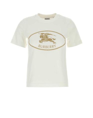 [해외직구] 26FW 버버리 나이트 스탬프 코튼 티셔츠 8109817 B7078 WHITE